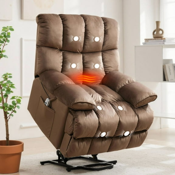 Electric Power Lift Recliner Chair with Massage & Heat, Easy Stand-Up Sofa for Elderly, Living Room & Bedroom Comfort Seating