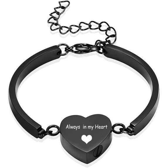 Alway in My Heart Cremation Bracelet for Ashes Cremation Jewelry Heart Shape Bracelet