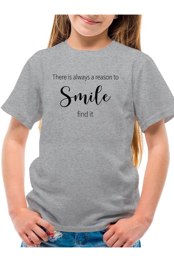 Always A Reason To Smile T-Shirt Juniors -Image by Shutterstock, Large