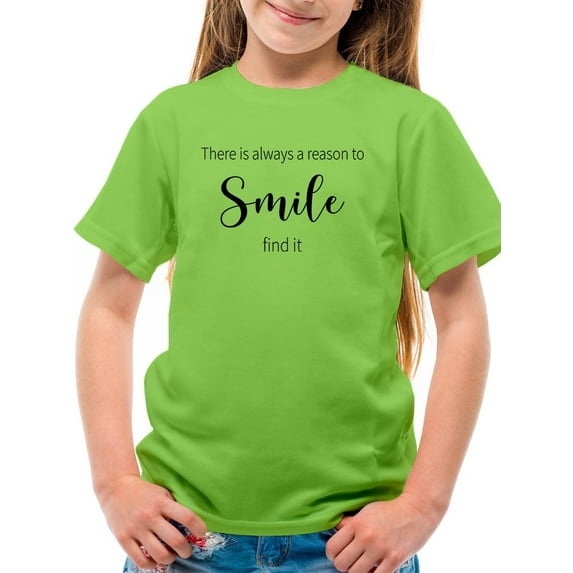 Always A Reason To Smile T-Shirt Juniors -Image by Shutterstock, Small