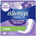 thumbnail image 1 of Always Anti-Bunch Xtra Protection Daily Liners Long Length, 48 Ct, 1 of 12