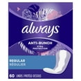 Always AntiBunch Xtra Protection Daily Liners Regular Unscented, 60