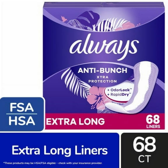 Always Xtra Protection Extra Long Daily Liners - 68 ct