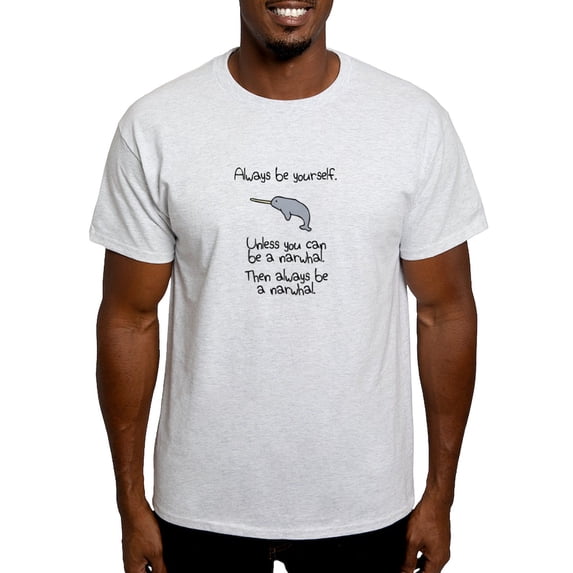 CafePress - Always Be A Narwhal T Shirt - Men's Classic Graphic T-Shirt