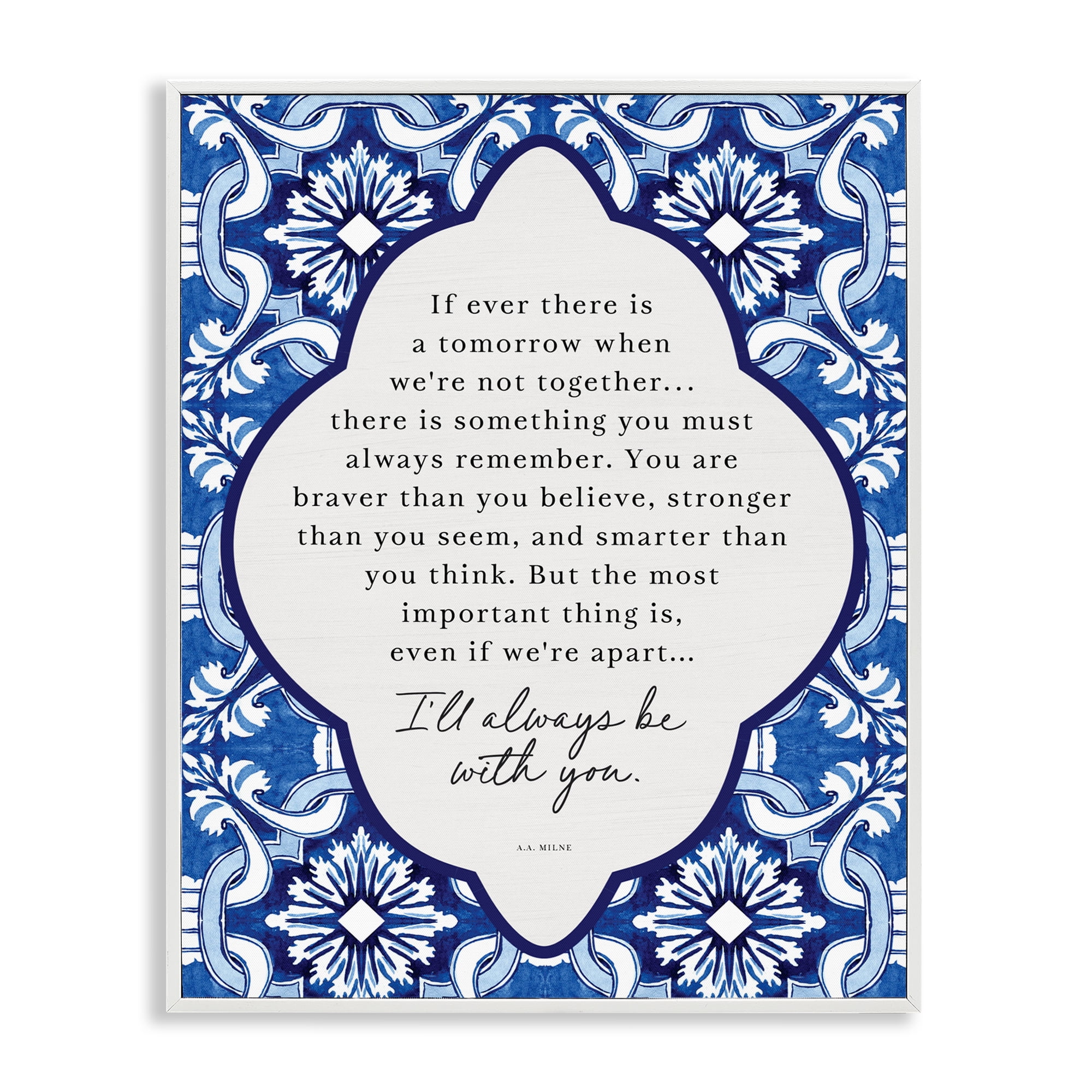 Always Be With You Inspiration White Framed Giclee Art, design by Lettered and Lined