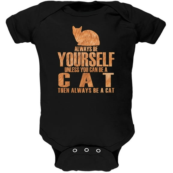 Always Be Yourself Cat Black Soft Baby One Piece - 18 month