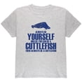 thumbnail image 1 of Always Be Yourself Cuttlefish Youth T Shirt Light Heather Grey YSM, 1 of 1