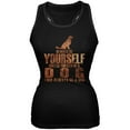 thumbnail image 1 of Always Be Yourself Dog Black Juniors Soft Tank Top, 1 of 1