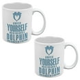 thumbnail image 1 of Always Be Yourself Dolphin White All Over Coffee Mug Set Of 2, 1 of 2