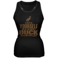 thumbnail image 1 of Always Be Yourself Duck Black Juniors Soft Tank Top, 1 of 1
