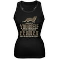 thumbnail image 1 of Always Be Yourself Ferret Black Juniors Soft Tank Top, 1 of 1