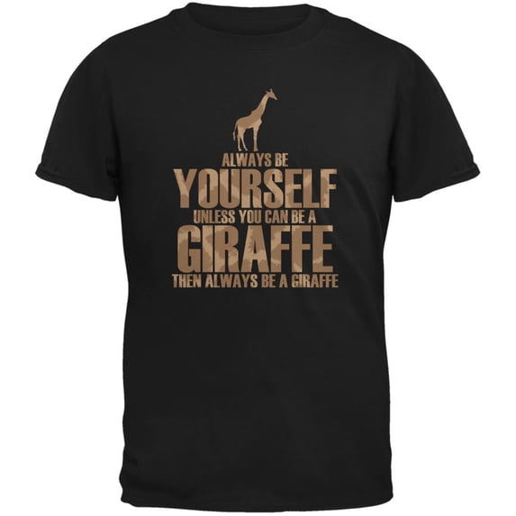 Always Be Yourself Giraffe Black Youth T-Shirt