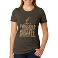 thumbnail image 1 of Always Be Yourself Giraffe Juniors Soft Heather T Shirt Heather Brown SM, 1 of 1