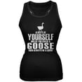 thumbnail image 1 of Always Be Yourself Goose Black Juniors Soft Tank Top, 1 of 1