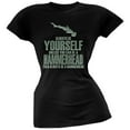 thumbnail image 1 of Always Be Yourself Hammerhead Shark Black Juniors Soft T-Shirt - Medium, 1 of 1
