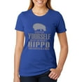thumbnail image 1 of Always Be Yourself Hippo Juniors Soft Heather T Shirt Heather Royal SM, 1 of 1