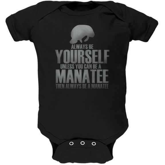 Always Be Yourself Manatee Black Soft Baby One Piece - 18 month