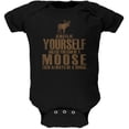 thumbnail image 1 of Always Be Yourself Moose Black Soft Baby One Piece - 3 month, 1 of 1