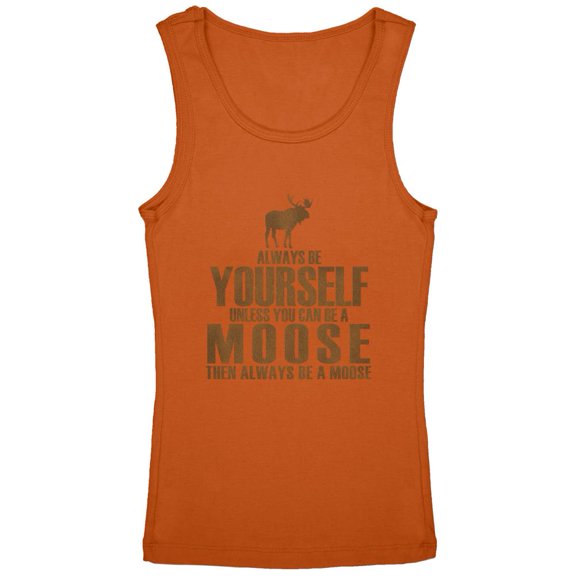 Always Be Yourself Moose Youth Girls Tank Top Pumpkin YSM