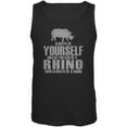 thumbnail image 1 of Always Be Yourself Rhino Mens Tank Top Black LG, 1 of 1
