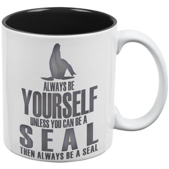 Always Be Yourself Seal All Over Coffee Mug
