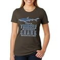 thumbnail image 1 of Always Be Yourself Shark Juniors Soft Heather T Shirt Heather Brown LG, 1 of 1