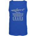 thumbnail image 1 of Always Be Yourself Shark Mens Tank Top Royal SM, 1 of 1