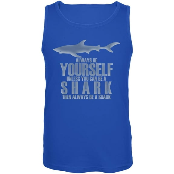Always Be Yourself Shark Mens Tank Top Royal SM