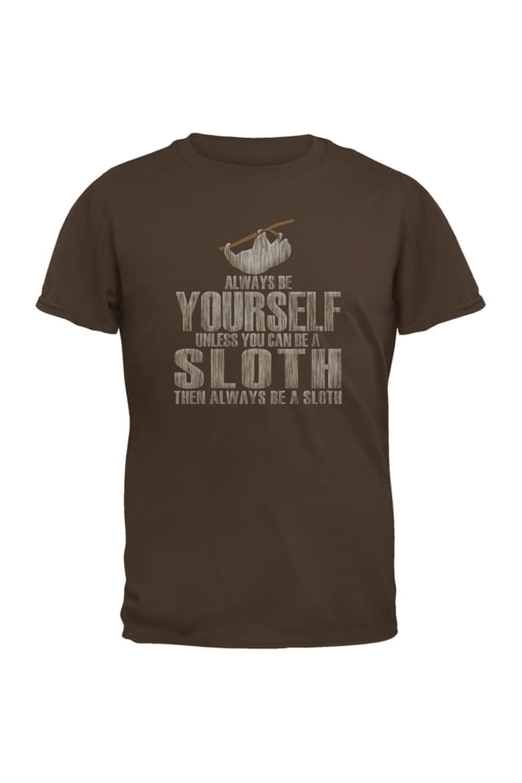 Always Be Yourself Sloth Brown Youth T-Shirt