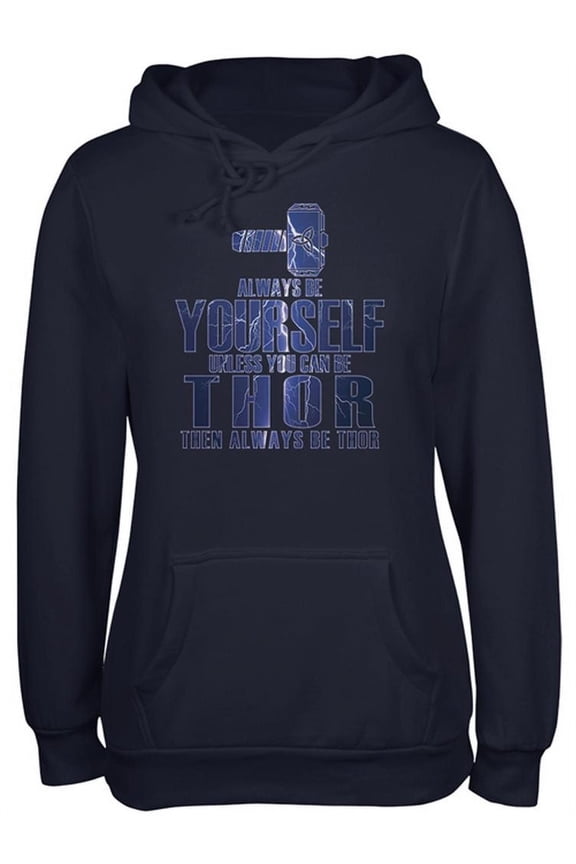 Always Be Yourself Thor Juniors Soft Hoodie Navy 2XL