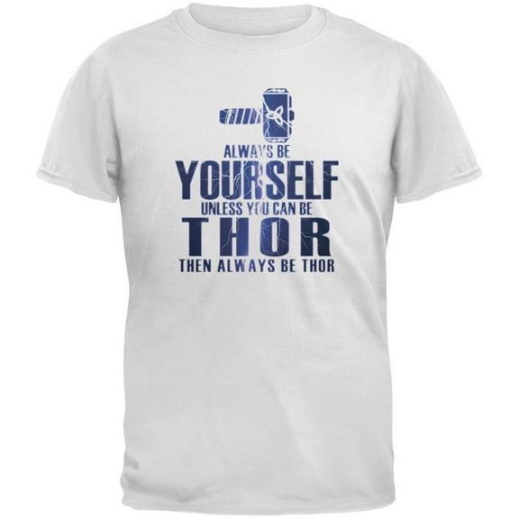 Always Be Yourself Thor White Youth T-Shirt - Youth Small