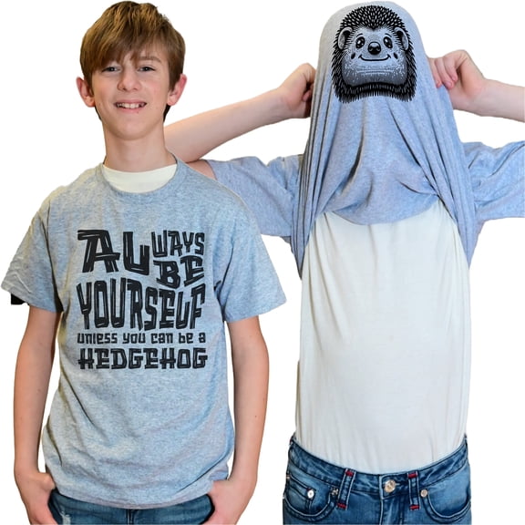 Always Be Yourself Unless You Can Be A Hedgehog Flip Shirt - Funny Animal Face Flip Tee T-Shirt