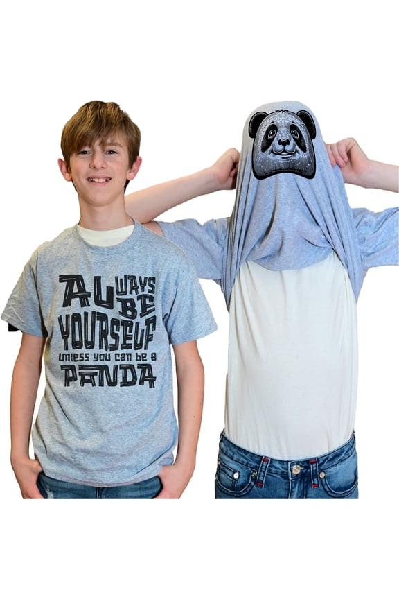 Always Be Yourself Unless You Can Be A Panda Flip Shirt - Funny Panda Bear Face Flip Tee T-Shirt