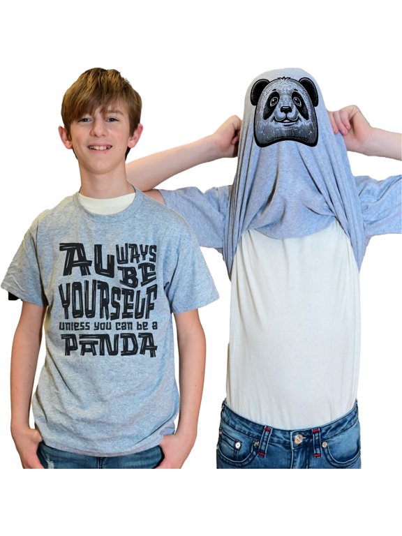 Always Be Yourself Unless You Can Be A Panda Flip Shirt - Funny Panda Bear Face Flip Tee T-Shirt