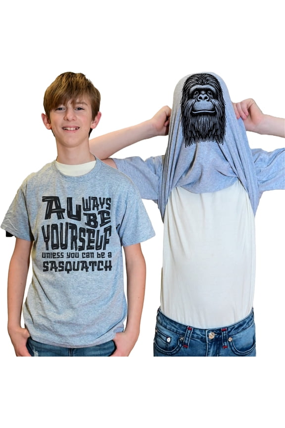 Always Be Yourself Unless You Can Be A Sasquatch Flip Shirt - Funny Bigfoot Face Flip Tee T-Shirt