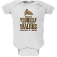 thumbnail image 1 of Always Be Yourself Walrus Soft Baby One Piece White 9-12 M, 1 of 1