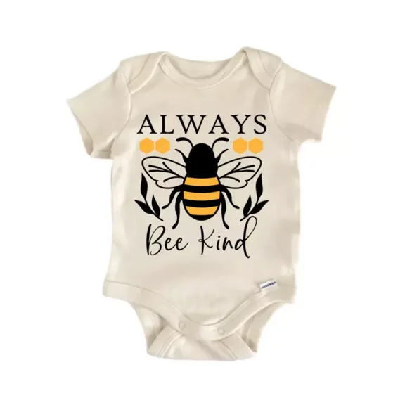 Always Bee Kind Honey Baby Boy Girl Clothes Infant Bodysuit Cute Newborn Cute Baby Onesie, BABY BODYSUIT LAT 4424