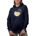 thumbnail image 1 of Always Believe in Magic, Boho Mystical & Celestial Inspired Art Merch Gift, Navy Blue Hooded Sweatshirt or Hoodie, XL, 1 of 5
