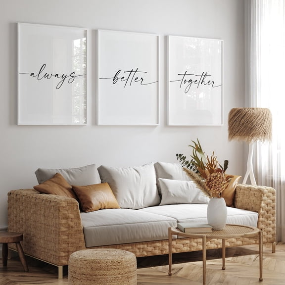 Always Better Together Bedroom Above Bed Sign Couples Quotes, Poster Only