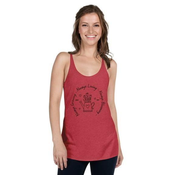 Always Blooming Women's Racerback Tank copy copy (Vintage Red, L)