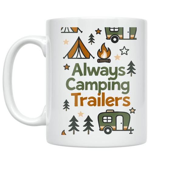 Always Camping Trailers - Camping Enthusiast - 11 oz Ceramic Coffee Mug