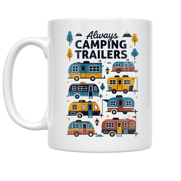 Always Camping Trailers - Outdoor Enthusiast - 11 oz Ceramic Coffee Mug