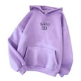 thumbnail image 1 of Always Cold Women's Hoodies 2024 Fall Casual Long Sleeve Oversized Pullover Hooded Sweatshirt Tops with Pocket, 1 of 2