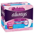 thumbnail image 1 of Always Dailies Thin Liners (240 Count), 1 of 3