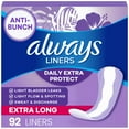 thumbnail image 1 of Always Daily Extra Protect Panty Liners, Extra Long Length, Unscented, 92 Count, 1 of 12