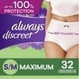 Always Discreet Adult Incontinence Max Protection Underwear, Sm/Med, 32 Ct