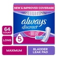 thumbnail image 1 of Always Discreet Pads, Maximum Absorbency, Regular Length, 64 Count, 1 of 8