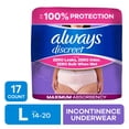 thumbnail interactive-video image 1 of Always Discreet - Reimagined Adult Diapers for Women Size L, 17 Count​, 1 of 14