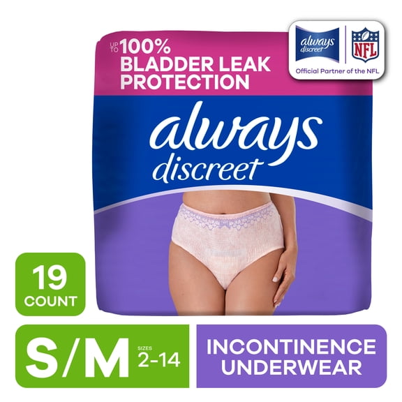 Always Discreet - Adult Diapers for Women Size S/M, 19 Countā