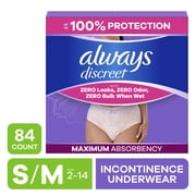 Always Discreet, Adult Diapers for Women Size S/M, 84 Count​